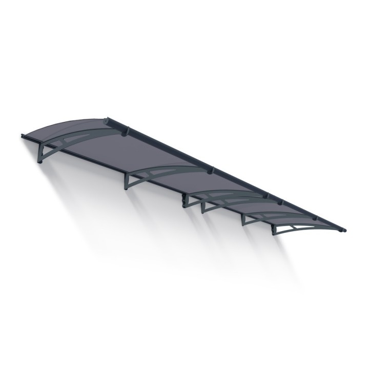Auvent de porte Aquila en kit Canopia - vitrage gris solaire