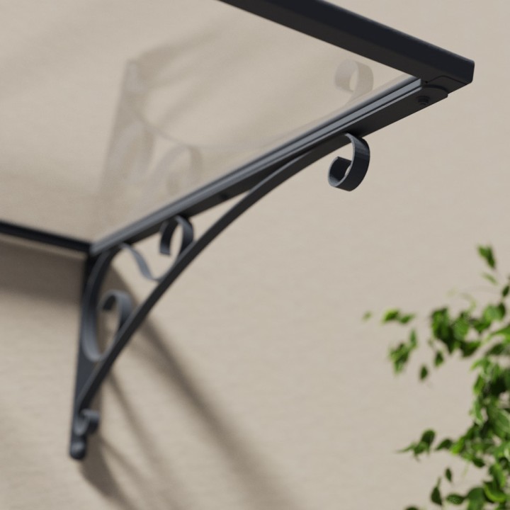 Auvent de porte Venus en kit Canopia - vitrage transparent -135,5 x 88 cm