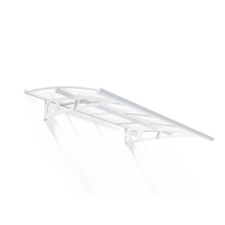 Marquise de porte Bordeaux Canopia - Vitrage transparent