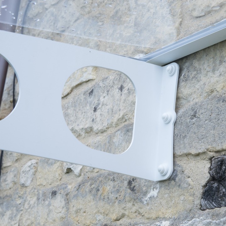Marquise de porte Bordeaux Canopia - Vitrage transparent