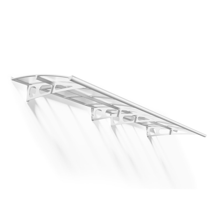 Marquise de porte Bordeaux Canopia - Vitrage translucide