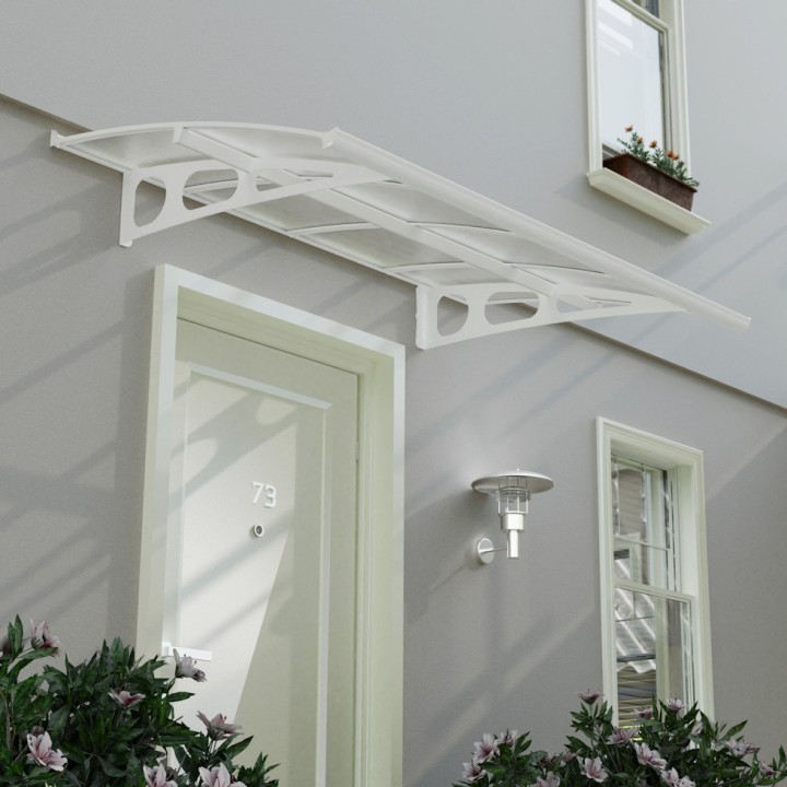Marquise de porte Bordeaux Canopia - Vitrage translucide