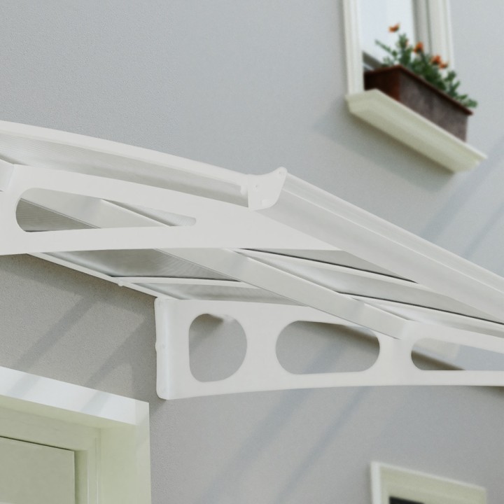Marquise de porte Bordeaux Canopia - Vitrage translucide