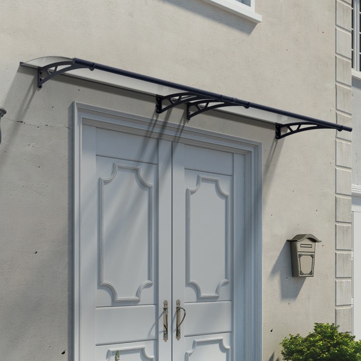 Auvent de porte Altair en kit Canopia - Vitrage transparent