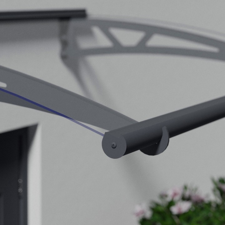 Auvent de porte Altair en kit Canopia - Vitrage transparent