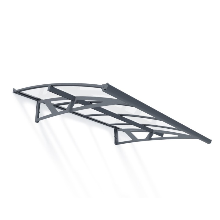 Auvent de porte Amsterdam en kit Canopia - Vitrage transparent