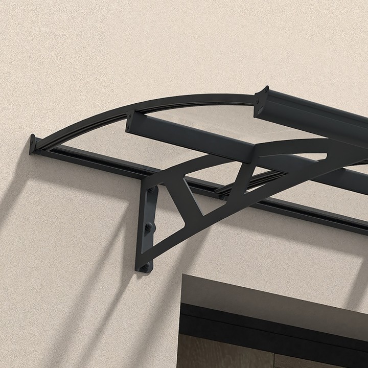 Auvent de porte Amsterdam en kit Canopia - Vitrage transparent