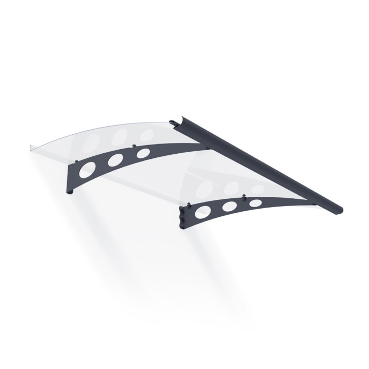 Auvent de porte Garamond Canopia - Vitrage transparent - 135 x 90,5 cm