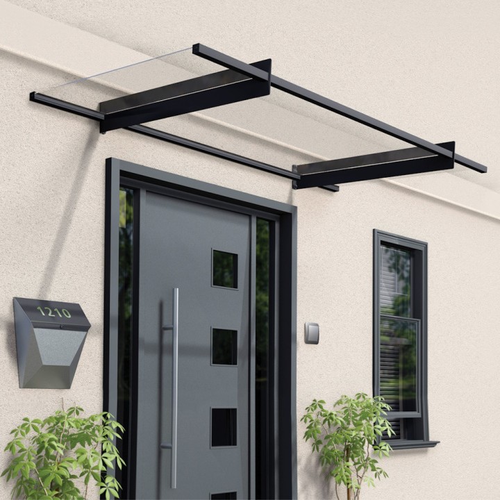 Auvent de porte Nancy en kit Canopia - Vitrage transparent