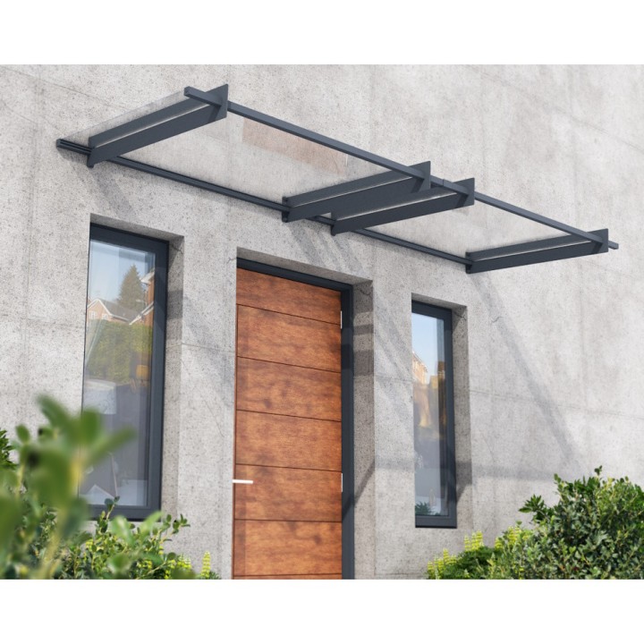 Auvent de porte Nancy en kit Canopia - Vitrage transparent