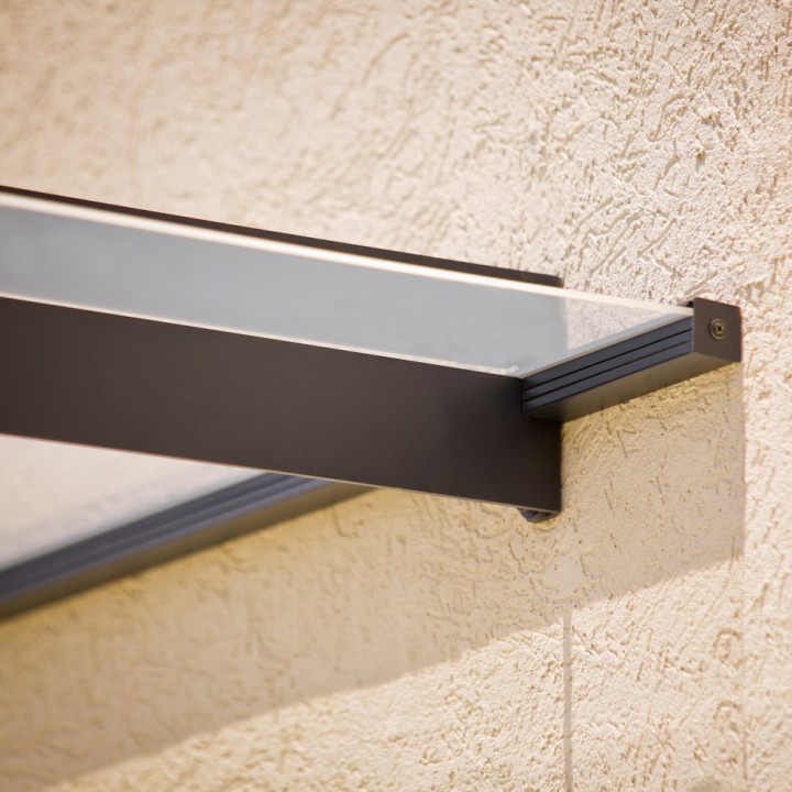 Auvent de porte Nancy en kit Canopia - Vitrage transparent