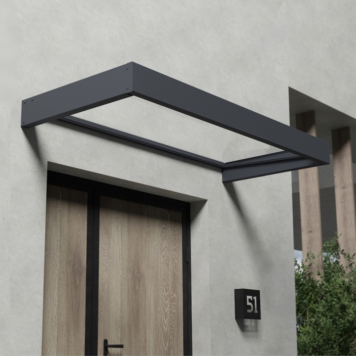 Auvent de porte Sophia Canopia - Vitrage transparent