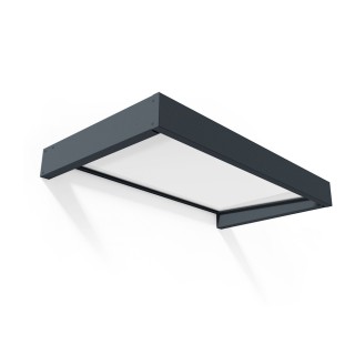 Auvent de porte Sophia Canopia - Vitrage blanc translucide