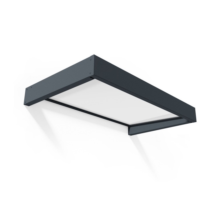 Auvent de porte Sophia Canopia - Vitrage blanc translucide