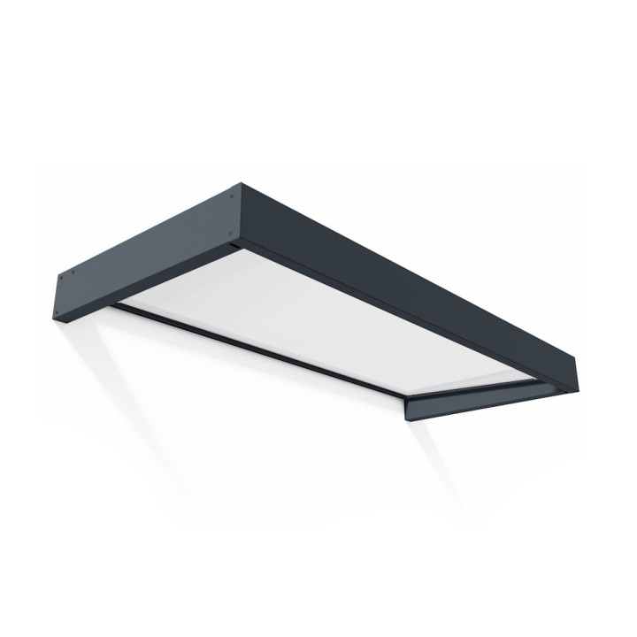 Auvent de porte Sophia Canopia - Vitrage blanc translucide