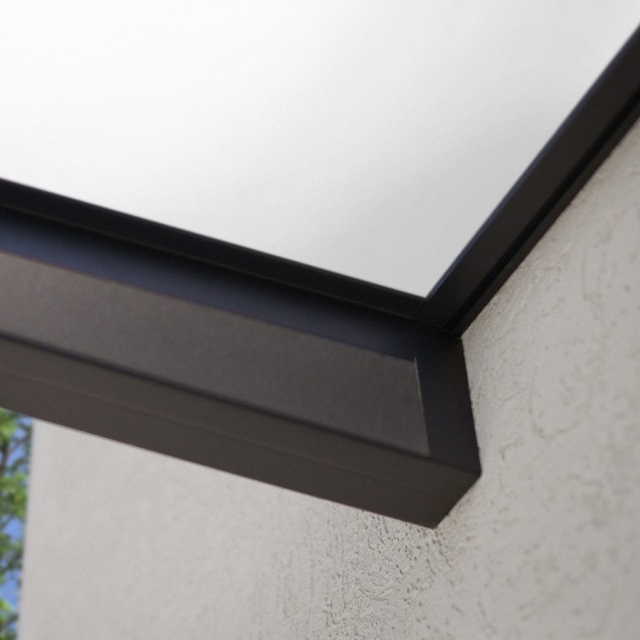 Auvent de porte Sophia Canopia - Vitrage blanc translucide