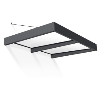 Auvent de porte Sophia XL Canopia - Vitrage blanc