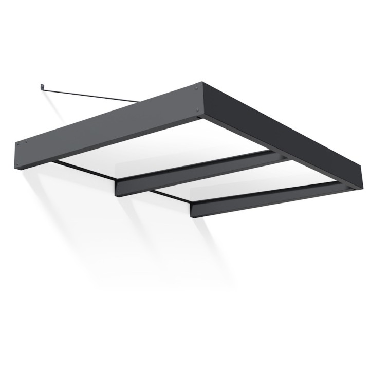 Auvent de porte Sophia XL Canopia - Vitrage blanc