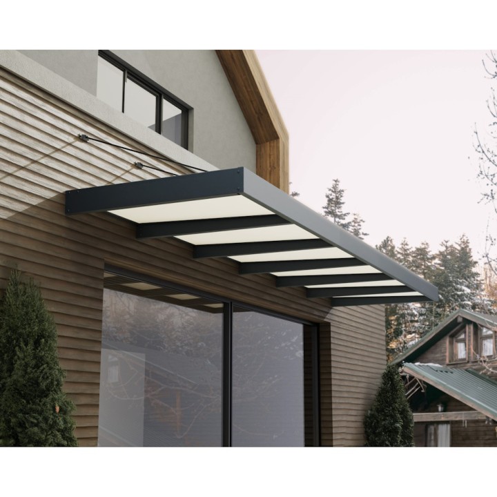 Auvent de porte Sophia XL Canopia - Vitrage blanc