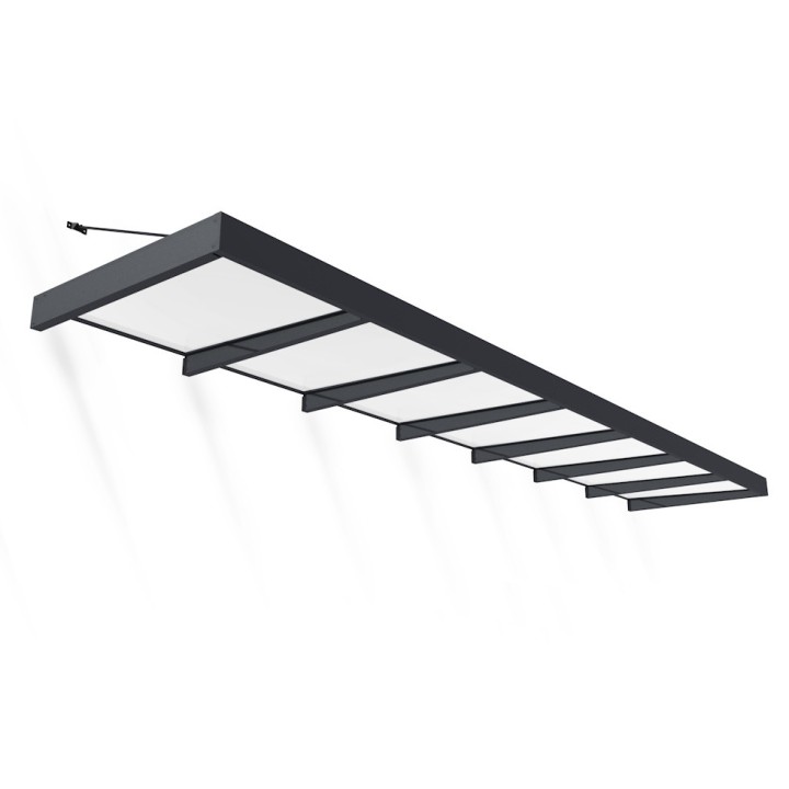 Auvent de porte Sophia XL Canopia - Vitrage blanc