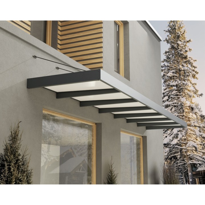 Auvent de porte Sophia XL Canopia - Vitrage blanc