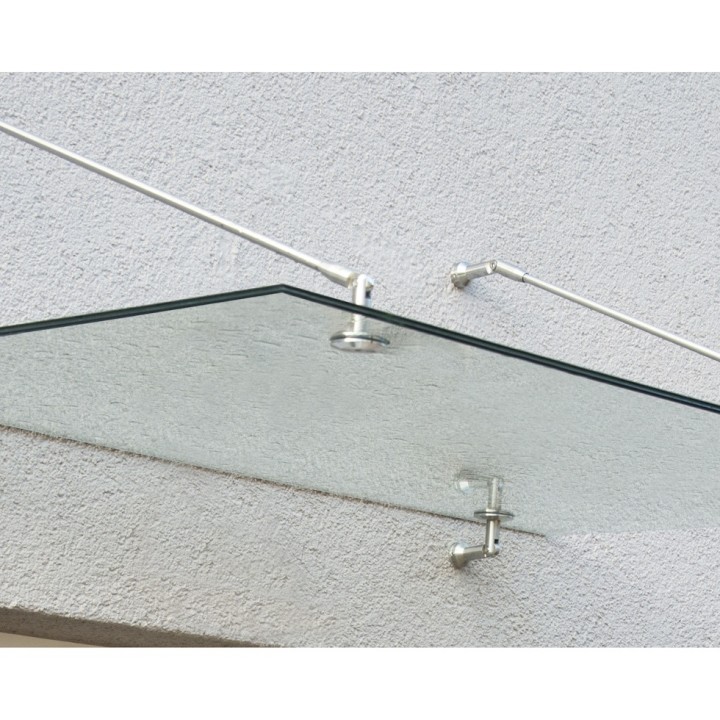 Auvent de porte Taurus Canopia - Vitrage transparent - 140 x 90 cm