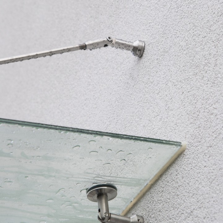 Auvent de porte Taurus Canopia - Vitrage transparent - 140 x 90 cm