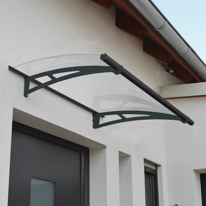 Auvent de porte Aquila en kit Canopia - vitrage transparent