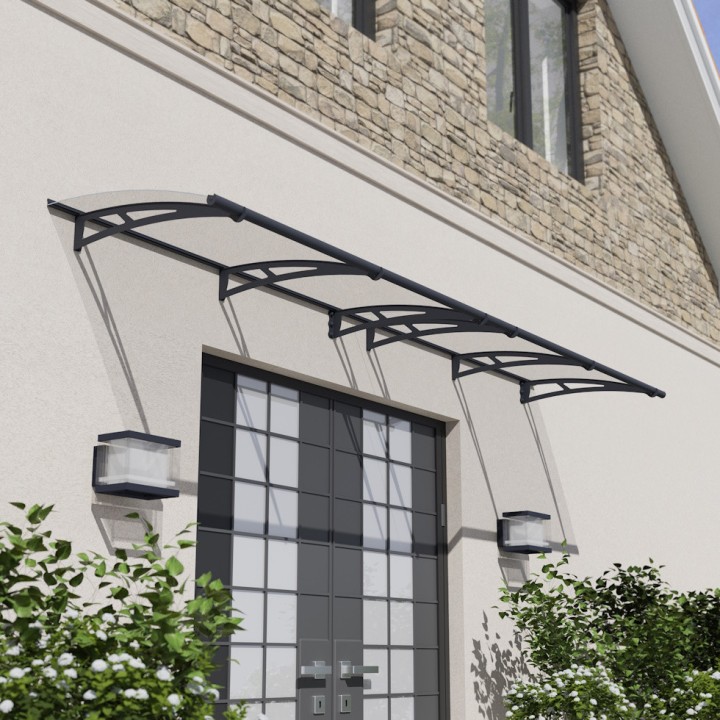 Auvent de porte Aquila en kit Canopia - vitrage transparent