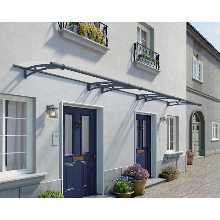 Auvent de porte Aquila en kit Canopia - vitrage transparent
