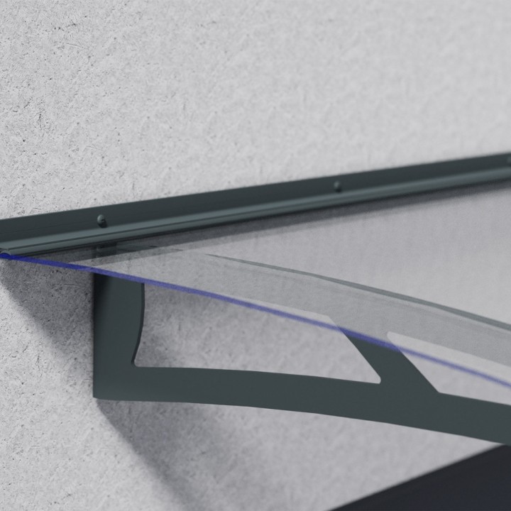 Auvent de porte Aquila en kit Canopia - vitrage transparent