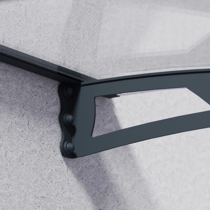 Auvent de porte Aquila en kit Canopia - vitrage transparent