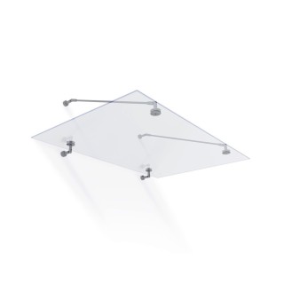 Auvent de porte Taurus Canopia - Vitrage transparent - 190 x 40 cm