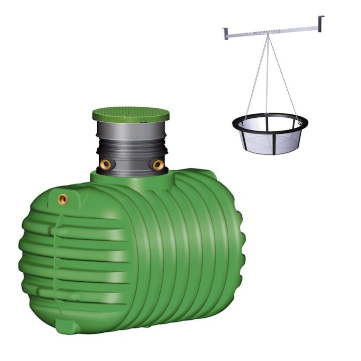 Cuves à enterrer Cristall Garantia - Kit de base cuve + filtration panier - 1600 ou 2650 L
