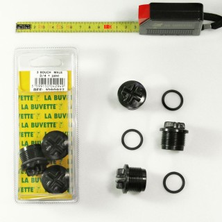 Coque 3 bouch mâle 3/4 + joint pour abreuvoir S 4 et LAC 5 La Buvette
