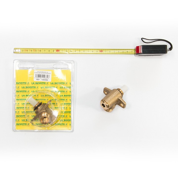 Tête de robinetterie laiton avec vis de règlage montée pour abreuvoirs F 25, F 30, F 40, F 60 et Babylab T La Buvette