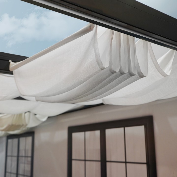 Stores de toit Canopia blanc pour Pergola Stockholm