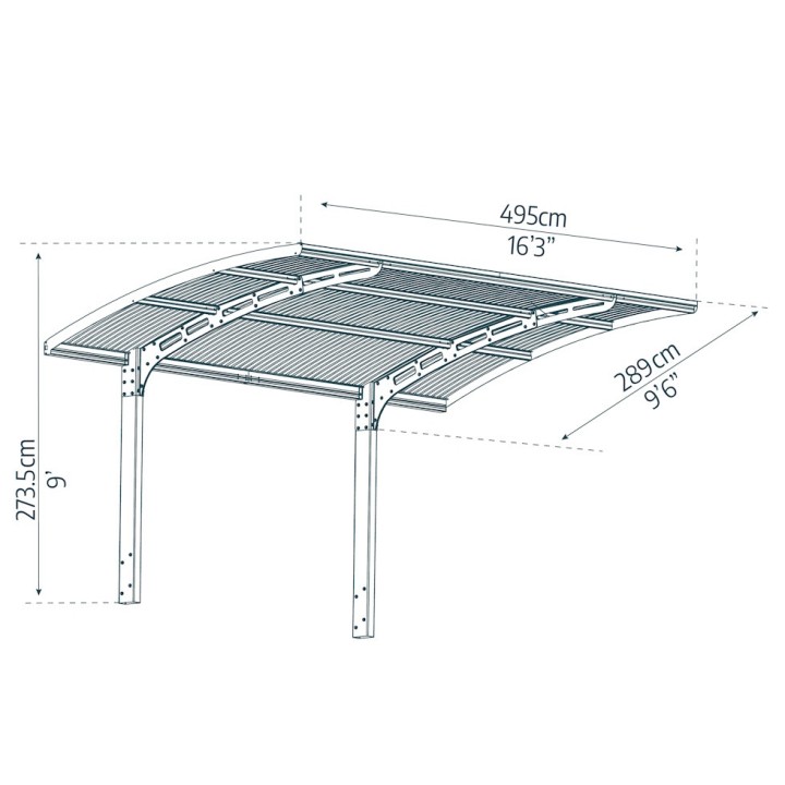 Carport Arizona Wave 5000 en kit Canopia