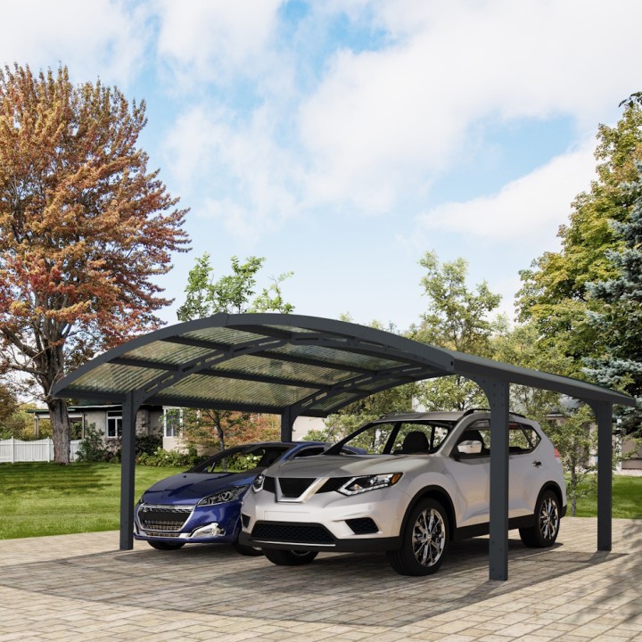 Carport Arizona double wave wings & arch en kit Canopia