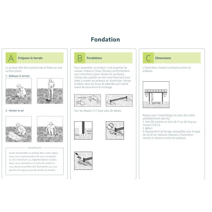 Carport Arcadia en kit Canopia