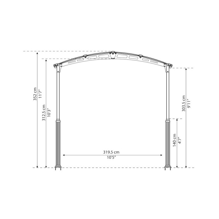 Carport Arcadia Alpine 4300 en kit Canopia
