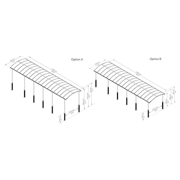 Carport Arcadia Alpine en kit Canopia