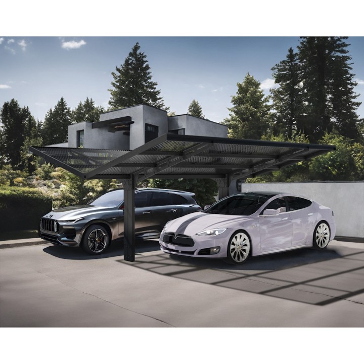 Carport double Sydney Ailes Noires Canopia (rupture de stock)