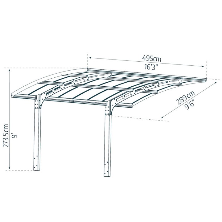Carport Arizona Single breeze 5000 en kit Canopia