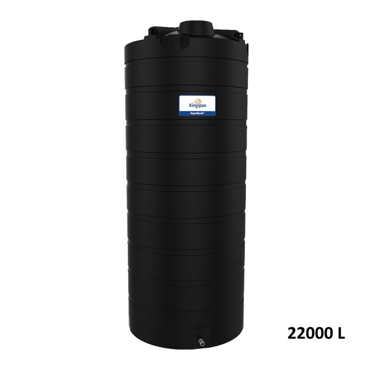 Cuves stockage eau AquaBank Kingspan simple paroi, connexion partie basse 2'', 15000L à 28000L