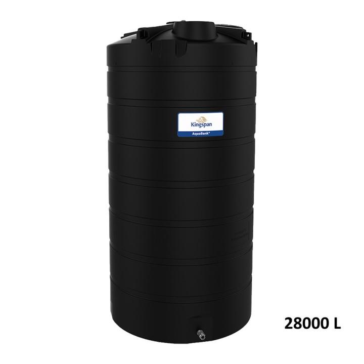 Cuves stockage eau AquaBank Kingspan simple paroi, connexion partie basse 2'', 15000L à 28000L
