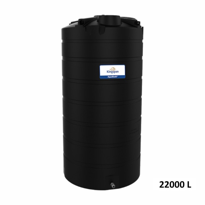 Cuves stockage eau AquaBank Kingspan simple paroi, connexion partie basse 3'', 22000L à 28000L