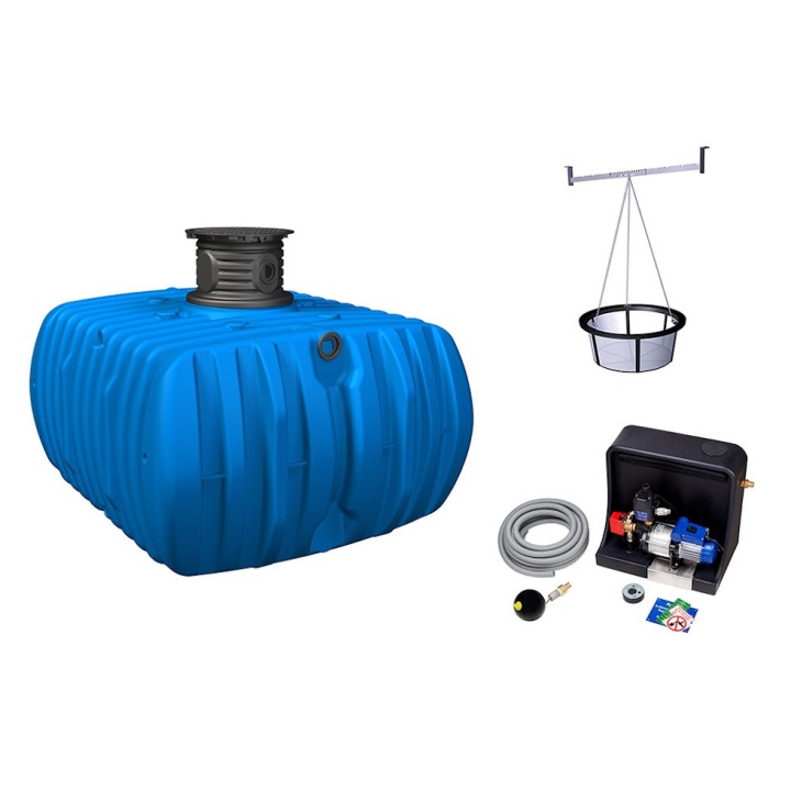 Kit récupérateur d'eau Habitat Premium Flat 5000 L