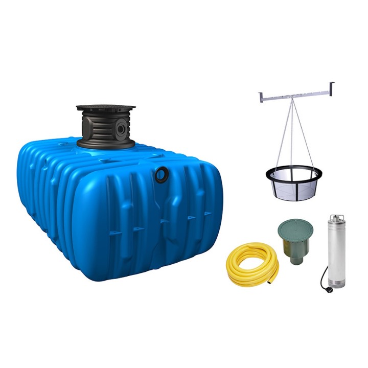 Kit récupérateur d'eau Jardin Confort Flat 3000 L