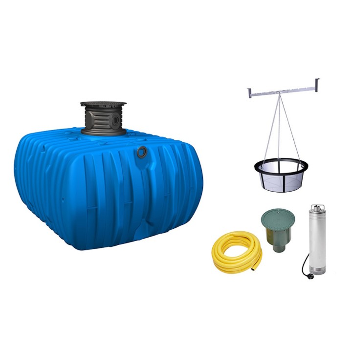 Kit récupérateur d'eau Jardin Confort Flat 5000 L